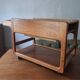 Teak multifunctional bar cart serving trolley, Denmark 1960s