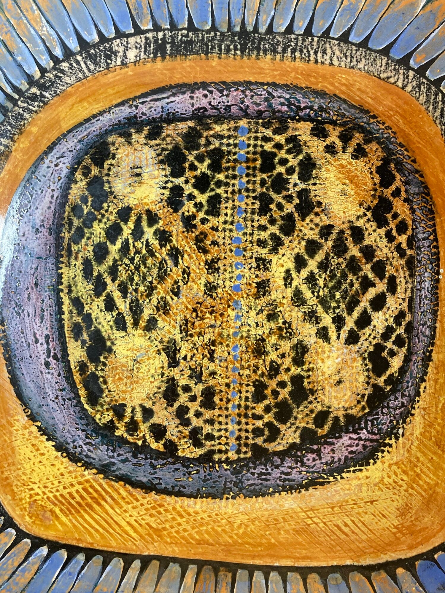 Ceramic plate Sant Vicens monogram XXth