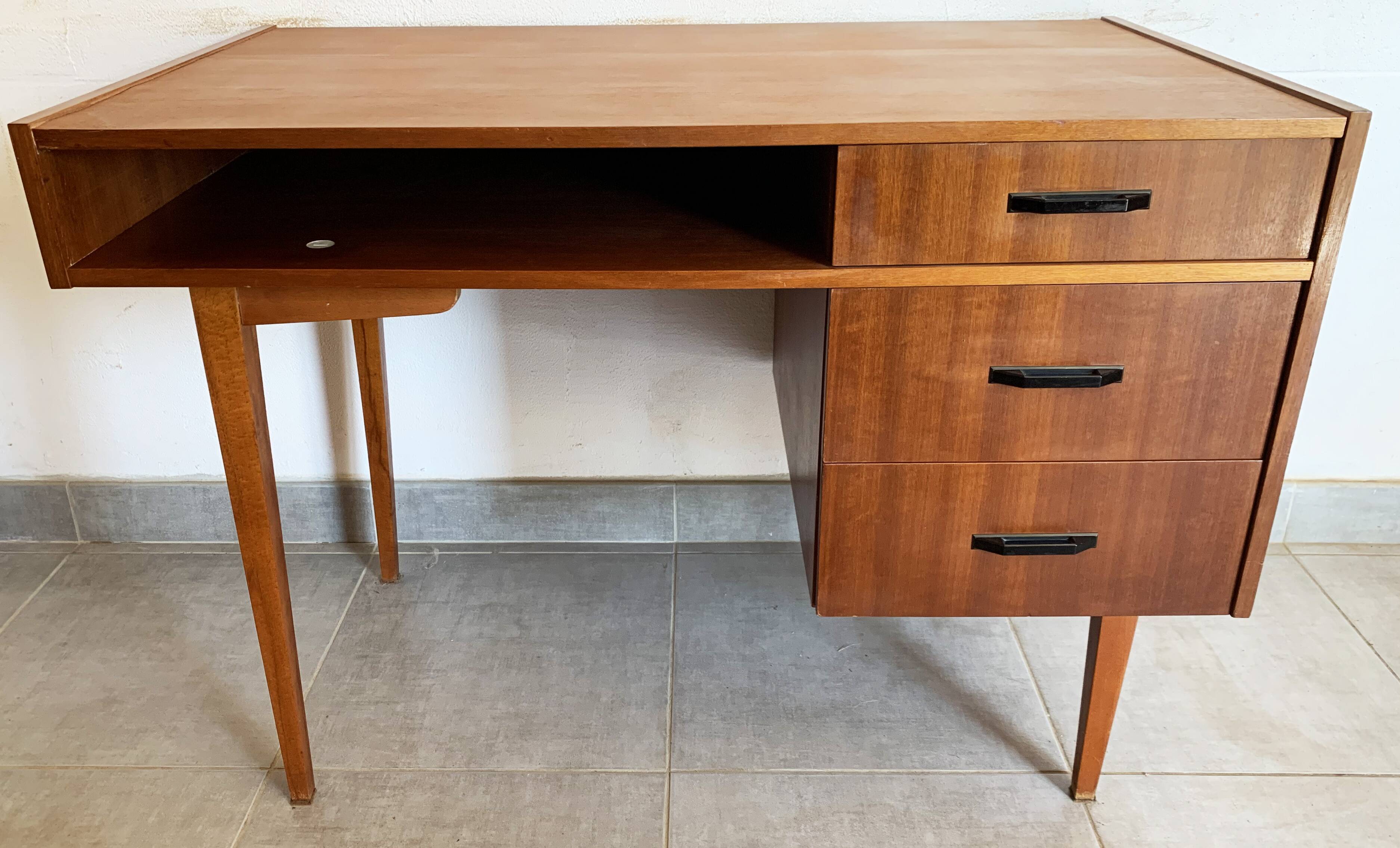 Vintage Scandinavian teak desk, year 60