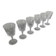 Saint Louis Camargue style palmette crystal stemmed glasses