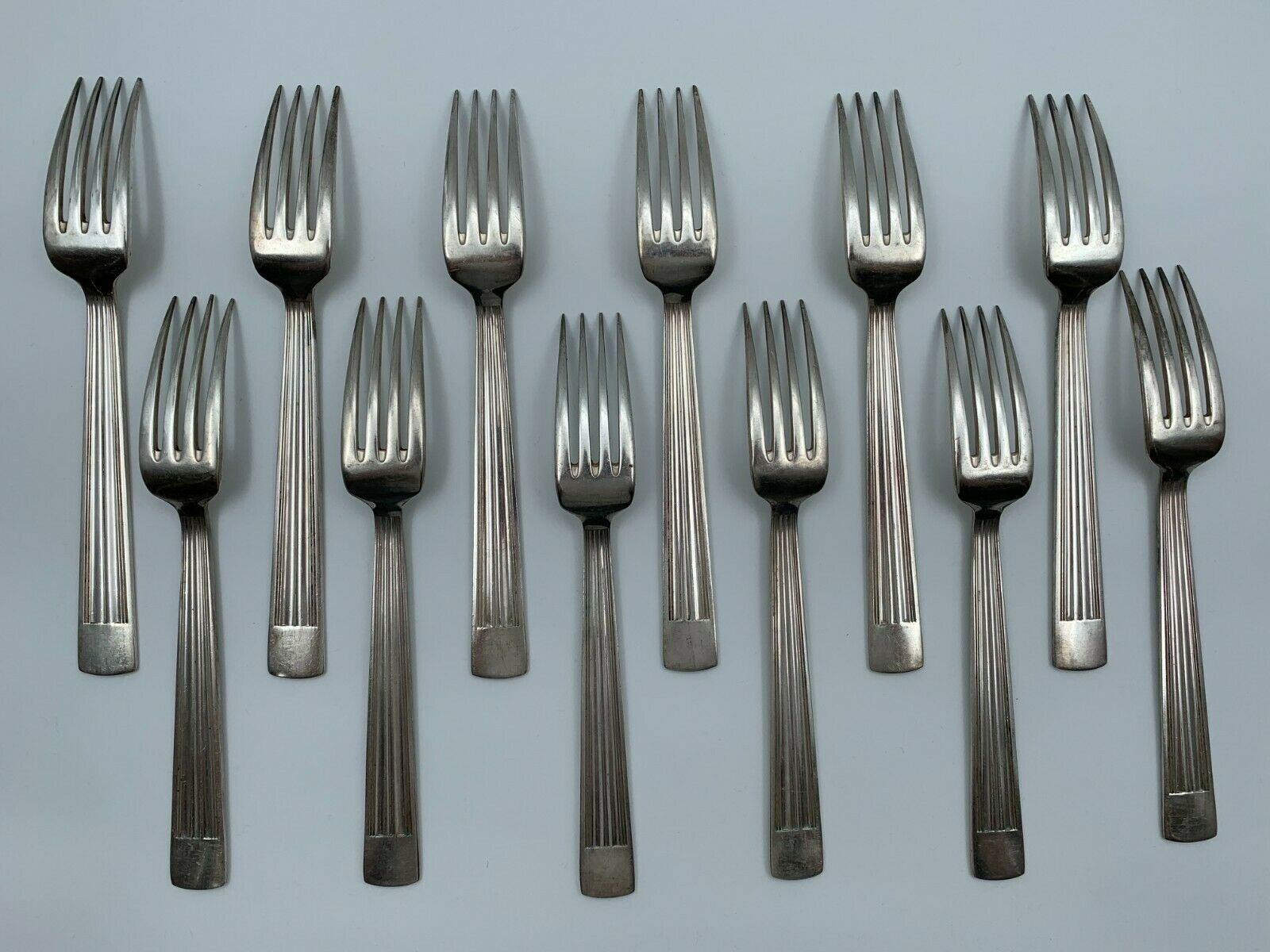 Silverware art deco 1930 forks and spoons metal argente alfenide