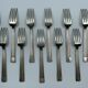 Silverware art deco 1930 forks and spoons metal argente alfenide