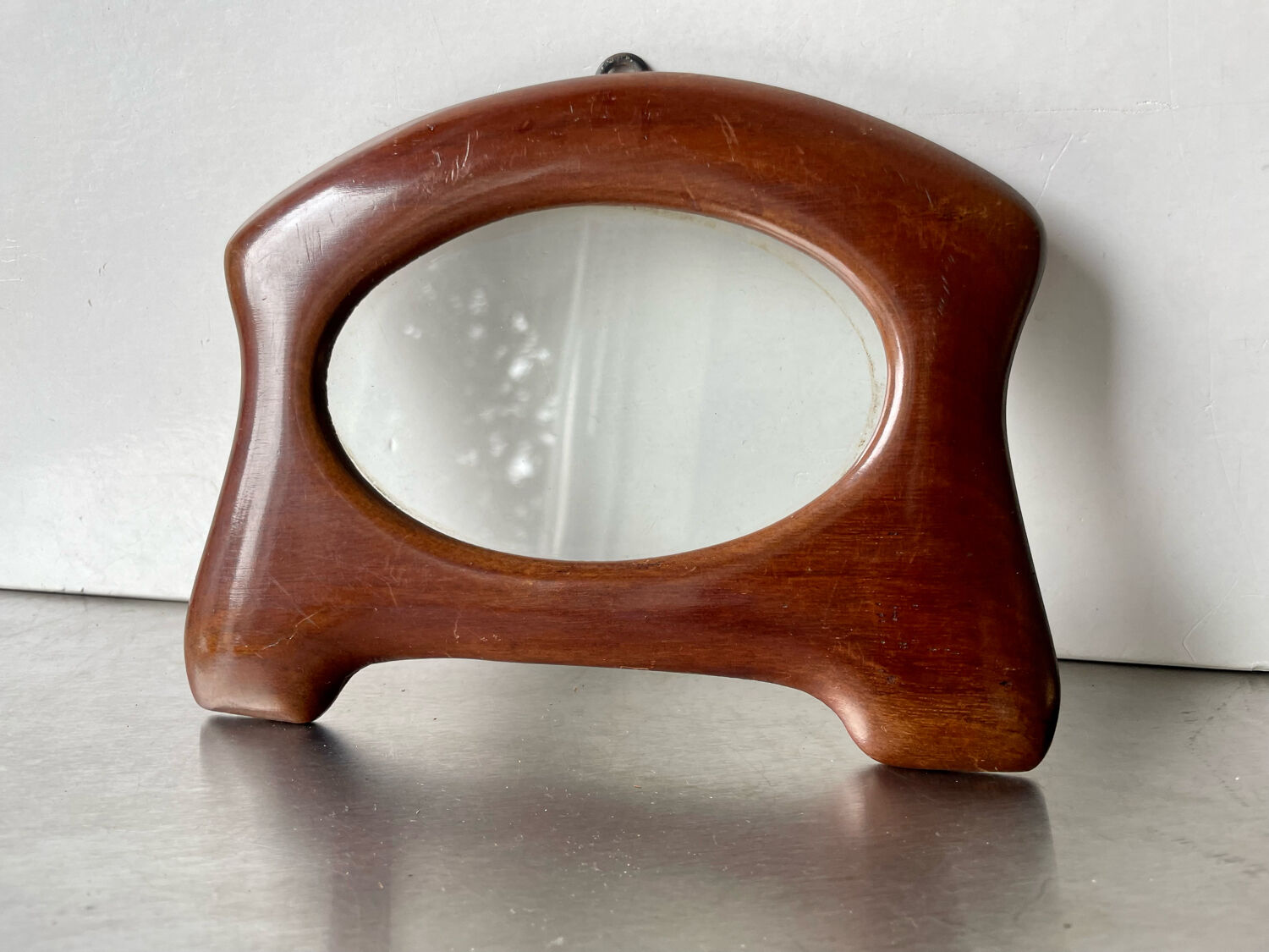 Art nouveau mahogany wooden frame measurements 18.5 cm x 15 cm  opening 12 cm x 7.5 cm