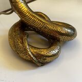 Lampe à poser 'Cobra' en bronze doré Hollywood Regency ca 1970