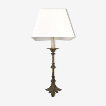 High-footed brass lamp