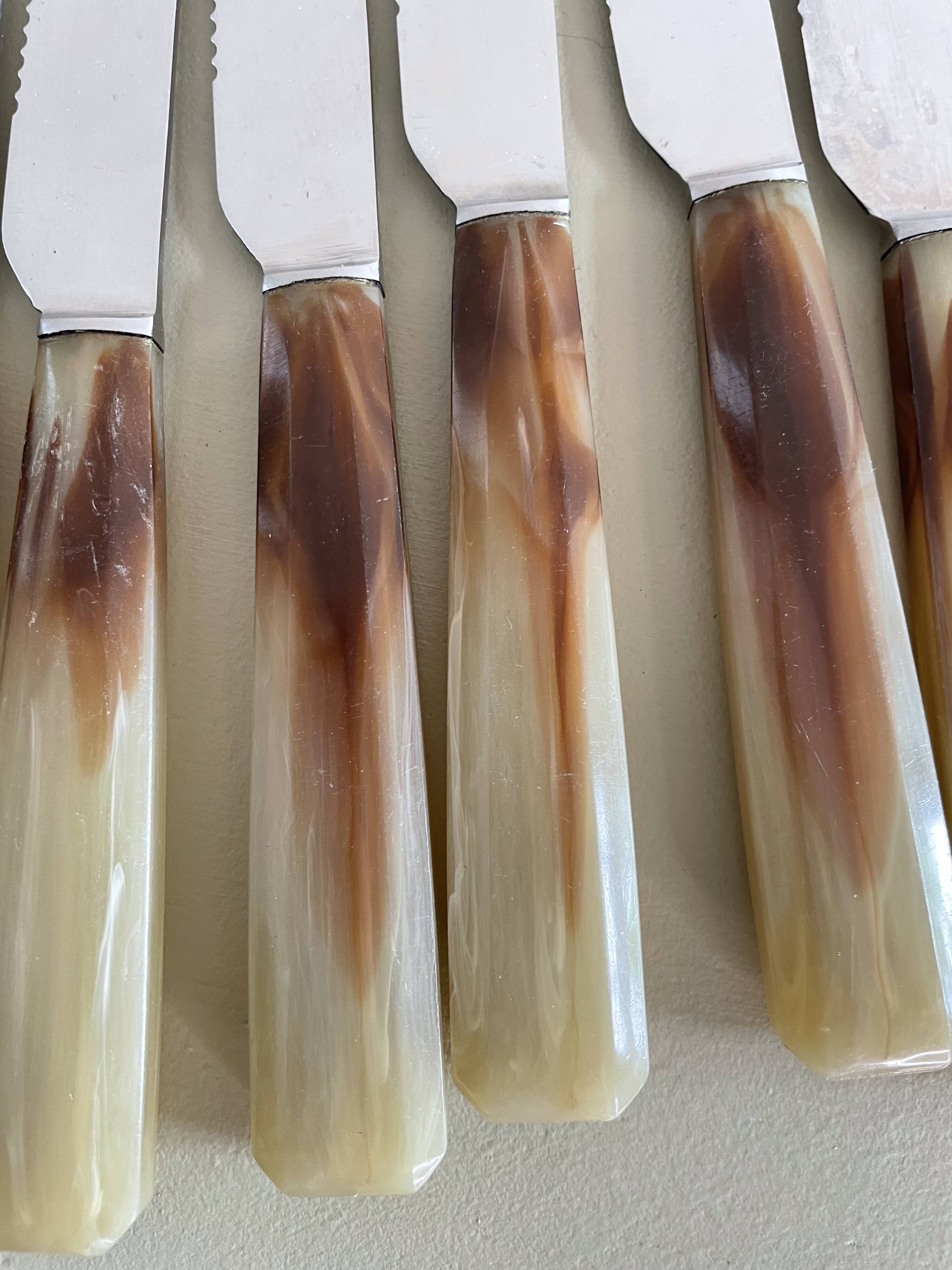 Set of 12 vintage stainless steel knives