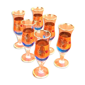 6 verres de Murano à