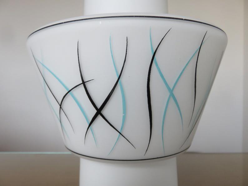 Hanging in opaline geometric patterns 60s