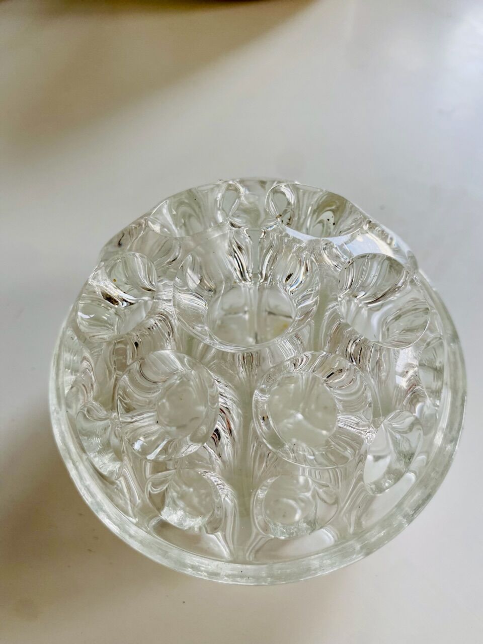 Vintage glass flower picnic