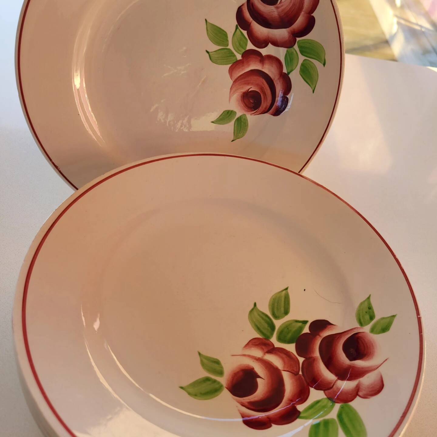 Lot of 12 old Rose Mai plates