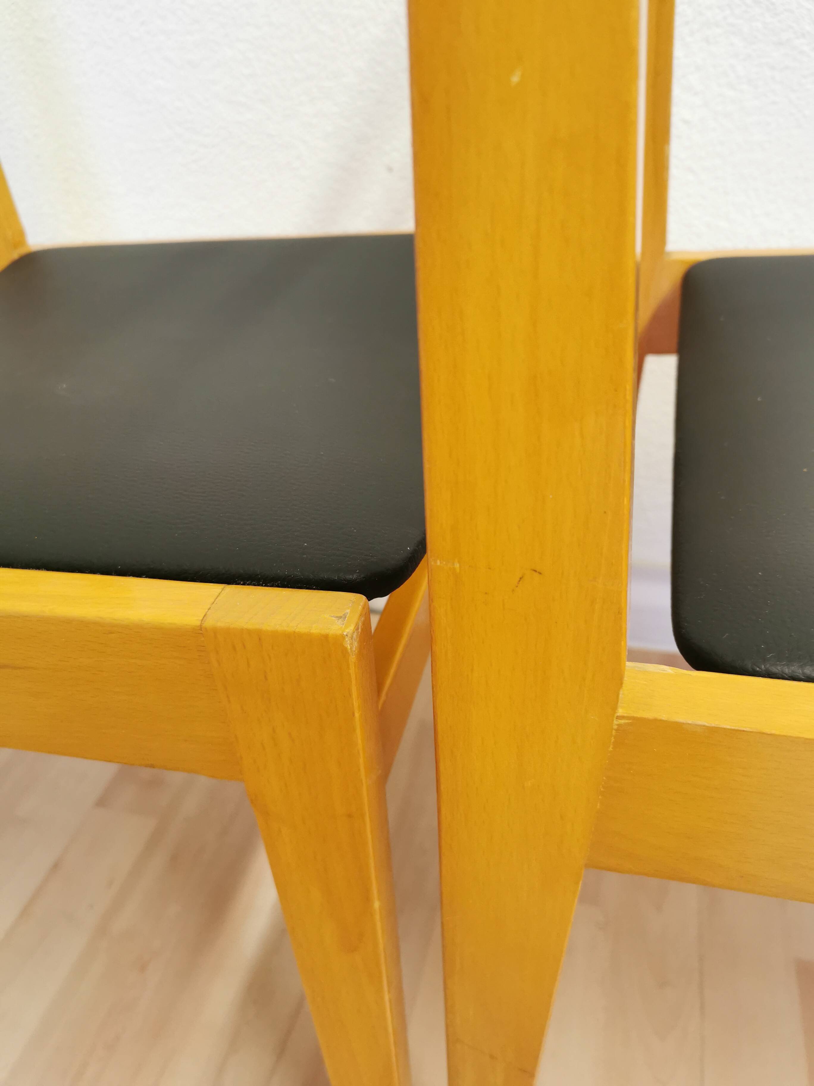 Chaises de salle à manger en bois scandinaves vintage - Branko Ursic STOL Kamnik, ensemble de 2