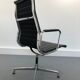 Black leather Ea-109 armchair by Charles Eames for Vitra