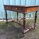 Vintage oak desk table with 2 drawers