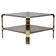Hollywood Regency coffee table in smoked glass – Modular brass construction