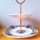Gien Ibis porcelain appetizer/cake serving set