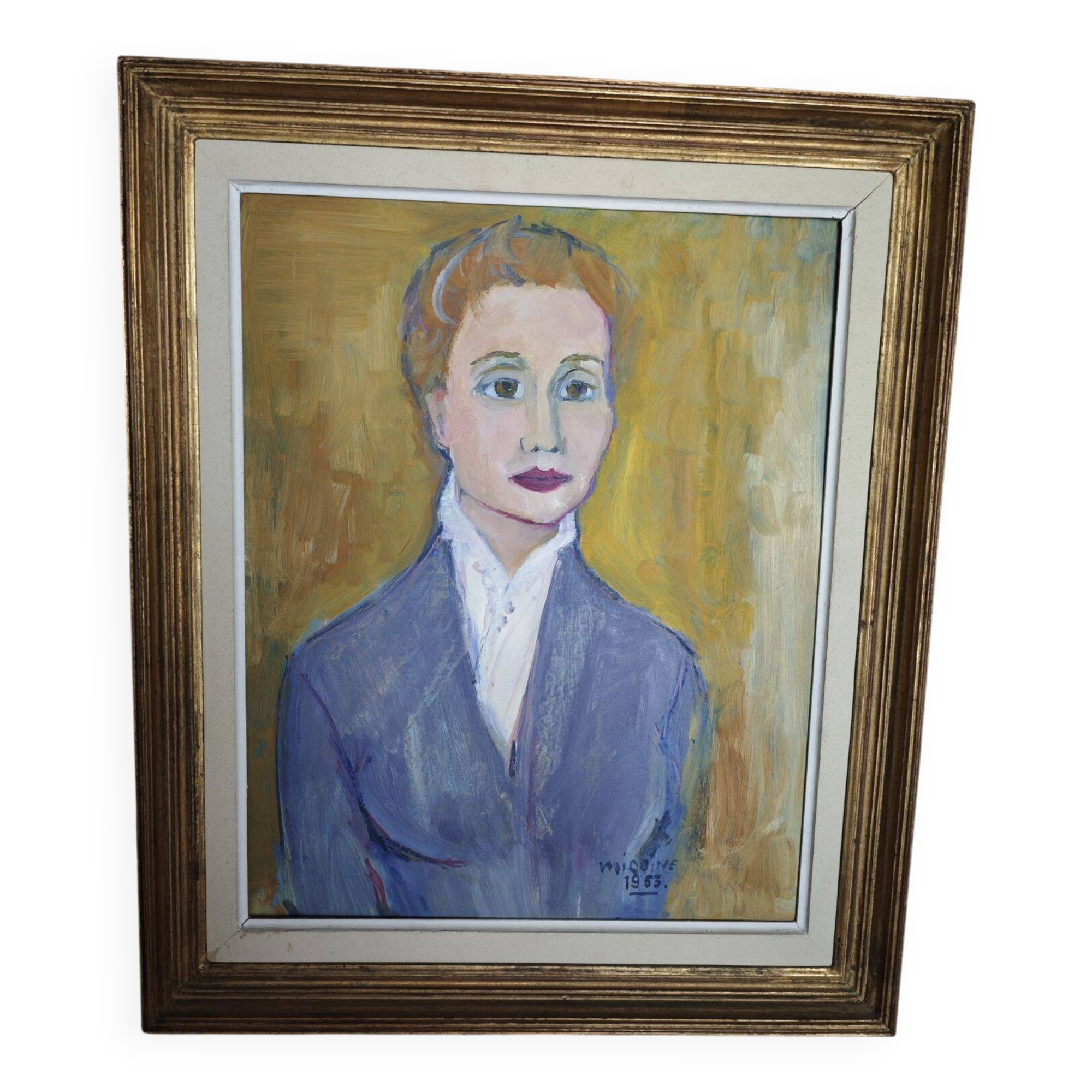 Painting by Jean Micoine - Oil on framed panel - 1953