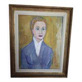 Painting by Jean Micoine - Oil on framed panel - 1953