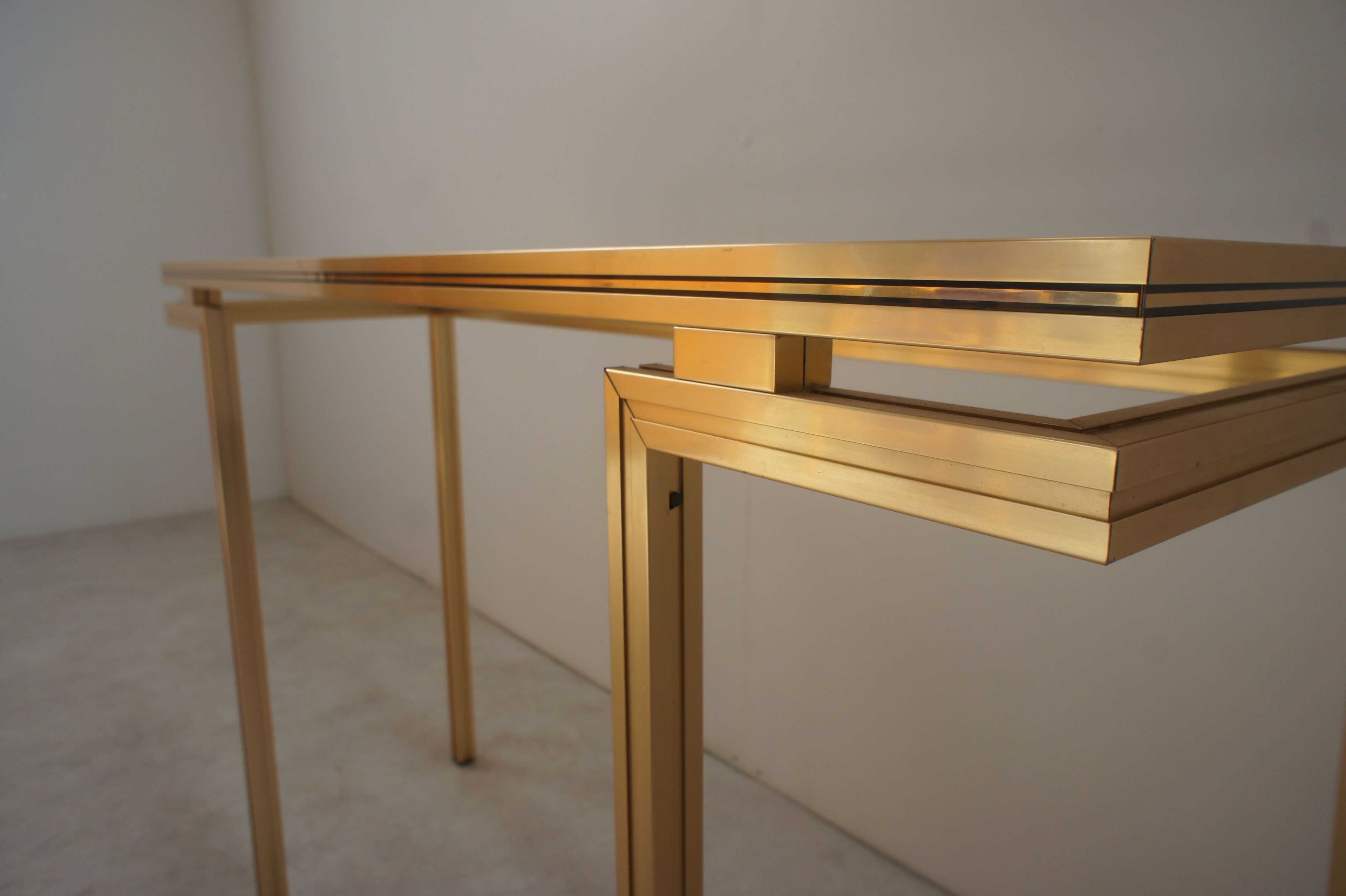 Gold metal console, Pierre Vandel