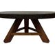 Table basse ronde brutaliste, années 60