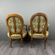 Paire de fauteuils louis xvi en bois sculpté, fin xixe siècle