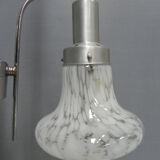 Vintage hanging lamp with 3 cloudy glass shades