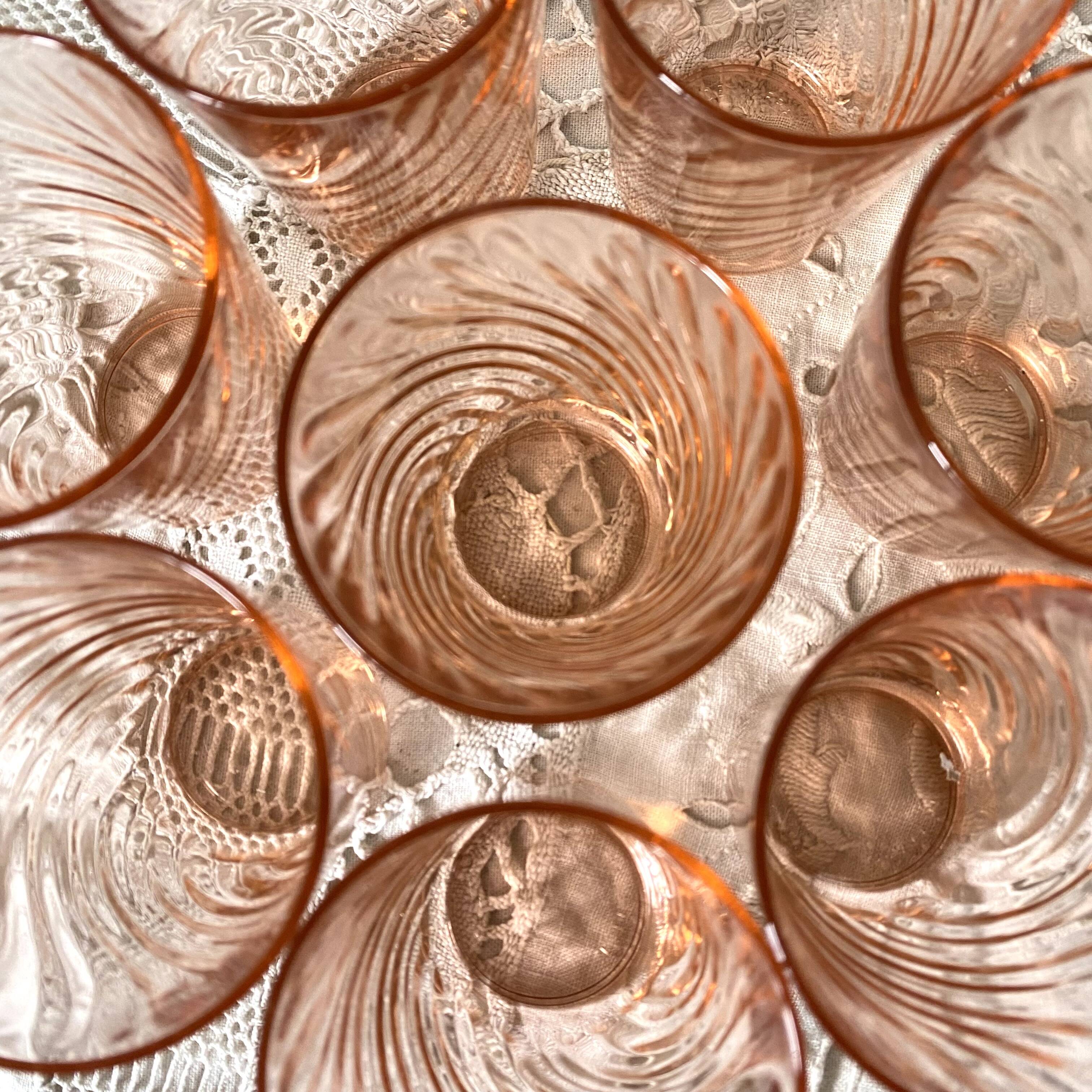 Vintage Rosaline water glasses