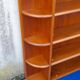 Scandinavian wall shelf in teak veneer L 229 cm
