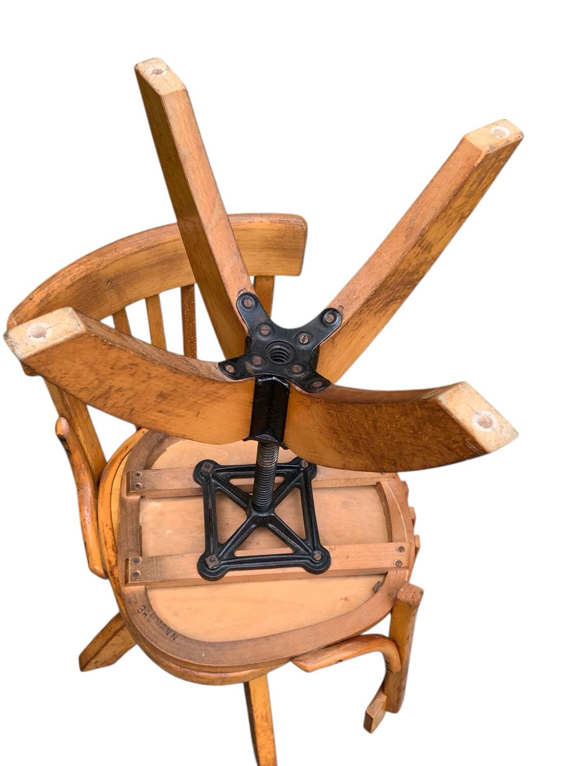 Pair of Baumann rotating screw chairs 1960