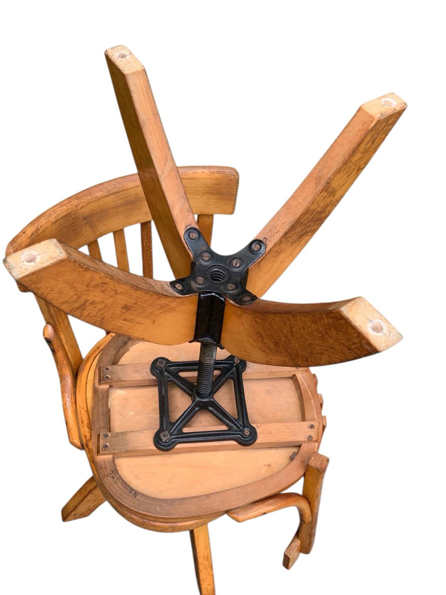 Pair of Baumann rotating screw chairs 1960