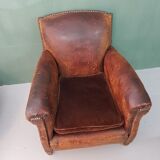 French leather armchair from the 1920