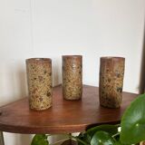 Pyrite stoneware vases
