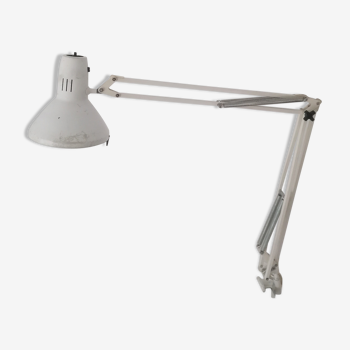 Ledu articulated lamp - architect/designer - white lasked metal - 1960-1970