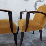 Paire de fauteuils bridge Art déco 1930