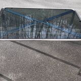 Smoked glass table and chrome space age 1975