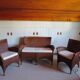 Two-seater banquette in woven rattan, wood and bamboo, 1980s.