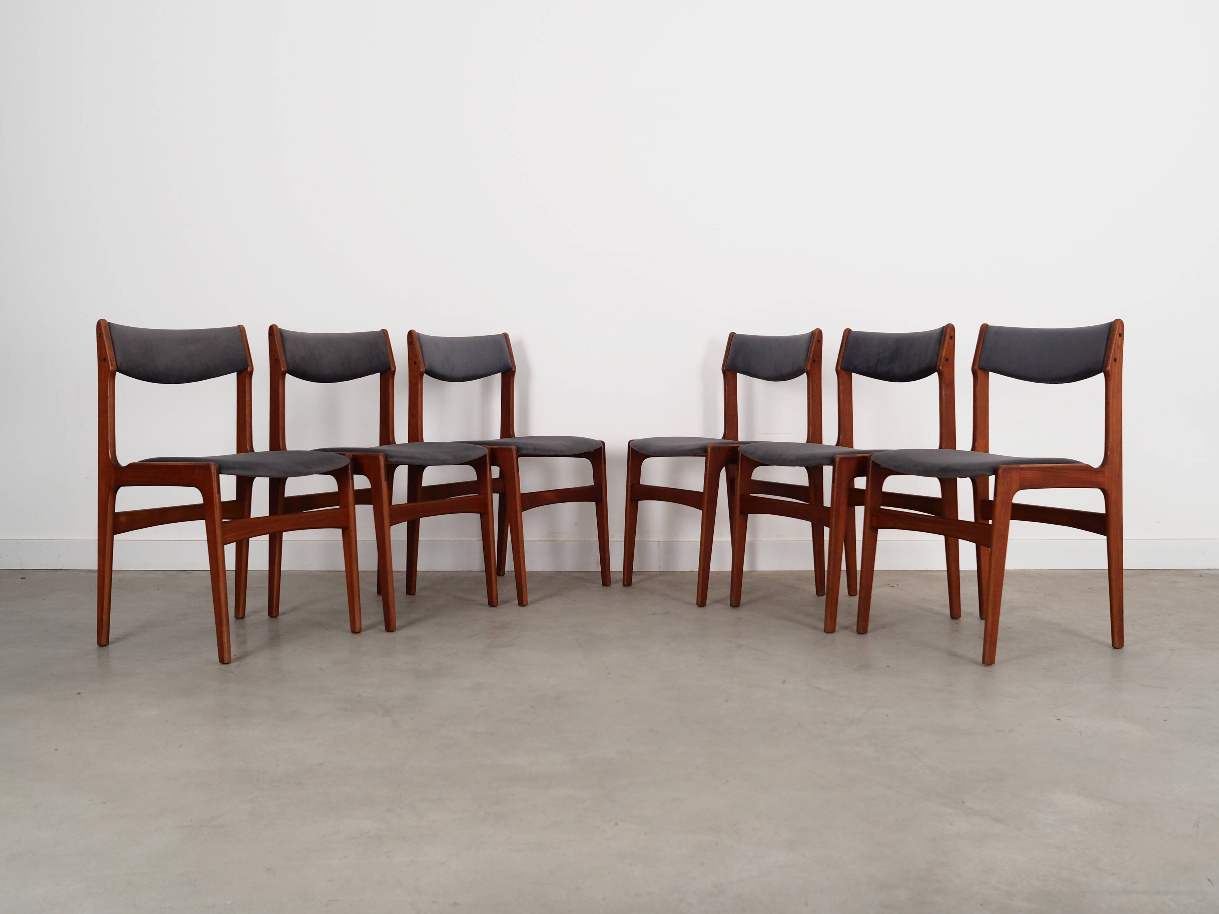 Set of six teak chairs, Danish design, 1960s, production: Denmark