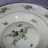 Old dish Chapus Frères Limoges France art deco bird décor Jane Aber Algiers