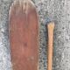 Pair of vintage wooden oars