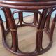 Rattan wicker pouffe stool