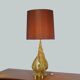 Lampe à poser aux feuillages de fougères dorés