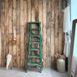 Vintage stepladder with green patina
