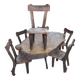 Former brutalist trompe l'oeil concrete garden furniture 1950