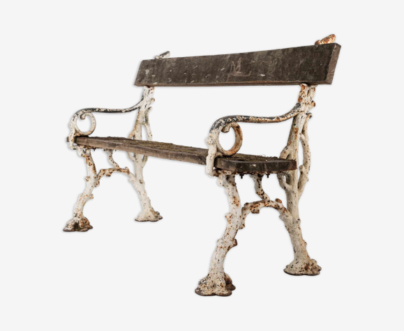 Victorian 'faux bois' garden bench