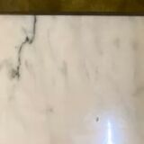 Brass and marble trundle table