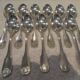 11 silver-plated dessert spoons by Christofle Vendome, 17cm