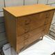 Commode plaquage chêne pieds fuseaux années 60
