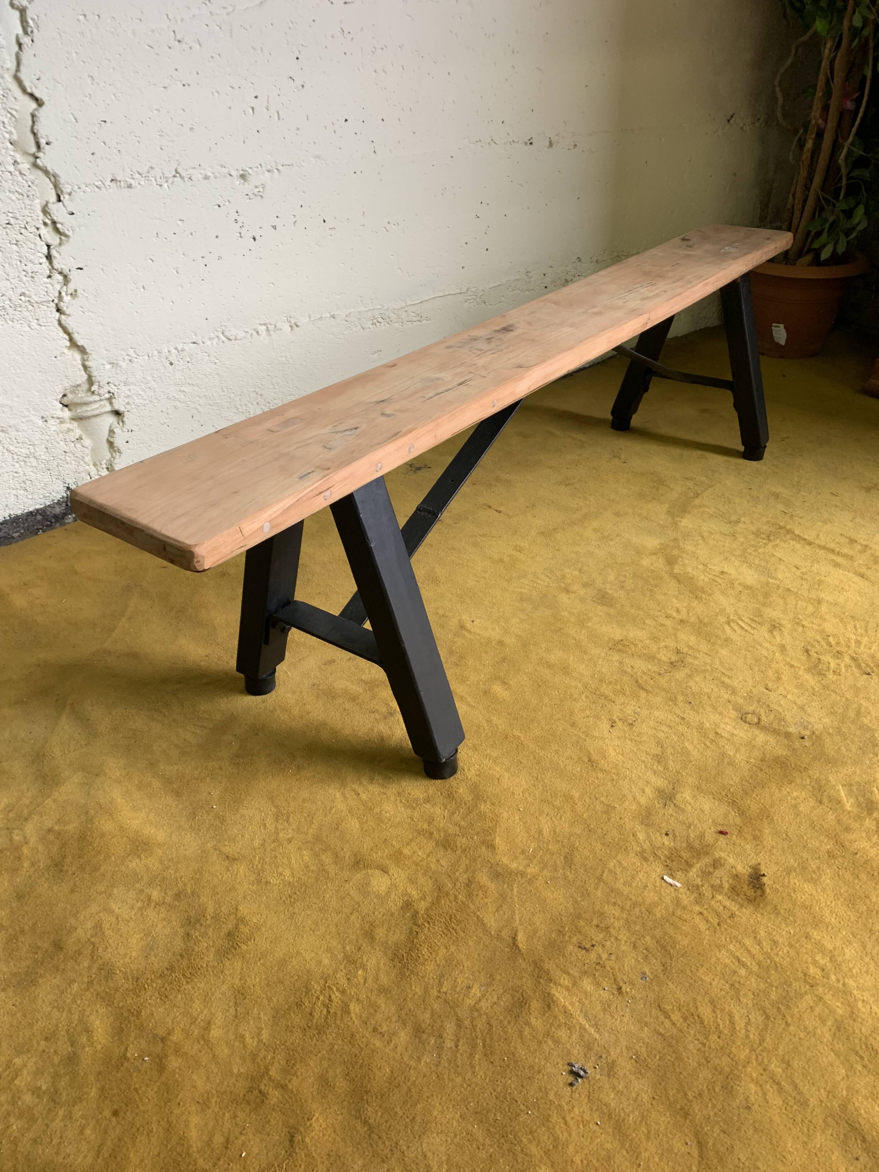 Banc campagne assise bois brut