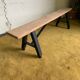 Banc campagne assise bois brut