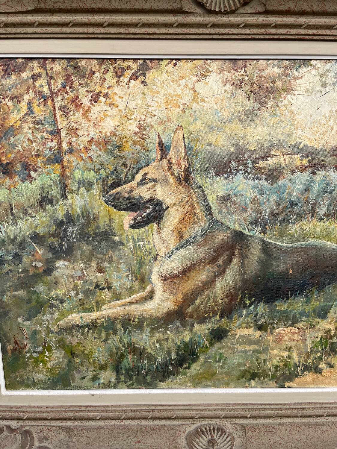 Painting of a German Shepherd