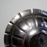 Large basin, bowl, Olri Italy vintage 50s Silver plated hammered